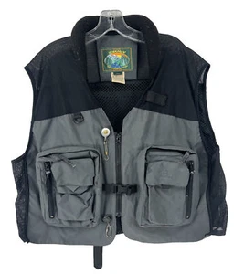 Black & Gray Size XXL 2X Hodgman Mesh Nylon Breathable Fly Fishing Vest + BONUS - Picture 1 of 9