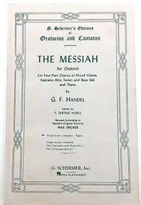 Handel "The Messiah" Schirmer Vocal Score Sheet Music Book - Picture 1 of 2