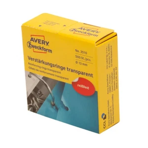 Anillos de refuerzo Avery 3510 ⌀13 mm transparente 500 uds amplificador de orificios - Imagen 1 de 6