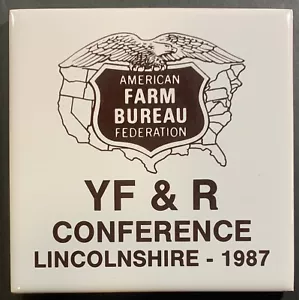 Vintage Farm Bureau Young Farmers and Ranchers Coaster and Wall Hanger AFBF YF&R - Picture 1 of 2