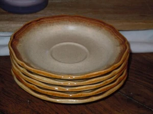 5pc Mikasa Whole Wheat Coffee Mug Saucer Set E8000 Stoneware Earthenware - Bild 1 von 8