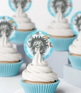 Hairy MaClary Dog Edible Icing Wafer Cake cupcake Topper Birthday Decorations - Foto 1 di 3