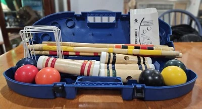 Vintage Sportcraft 6 Player Portable Croquet Set w/Case - Image 1 of 4