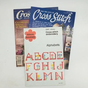 Vintage Leisure Booklets DMC Library Cross Stitch Alphabets + Bonus Magazines!✨ - Picture 1 of 5