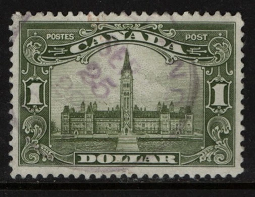 CANADA   Scott  #159  One Dollar  Parliament   Fine Used - Image 1 of 2