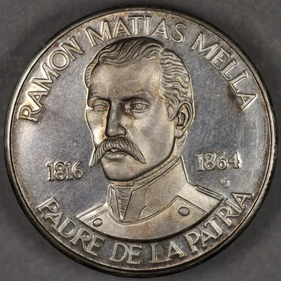1968 República Dominicana Medalla de Plata Patria Ramón Matías Mella Foto 1 de 2
