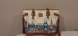 ********Dooney and Bourke Disney It's a Small World Tote Borsetta 2014 Rara - Foto 1 di 7