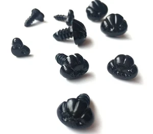 SICHERHEITSNASEN Schwarz Teddy Puppen Nasen Hund Bär 12 x 9 mm  Neu - Bild 1 von 2