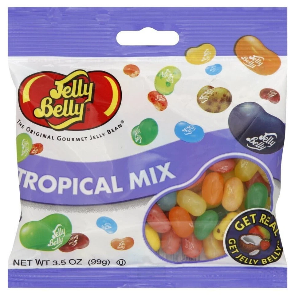 Jelly Belly Tropical Mix Jelly Beans 3.5 Ounce Pack of 1 Variety Flavors - Image 1 of 1