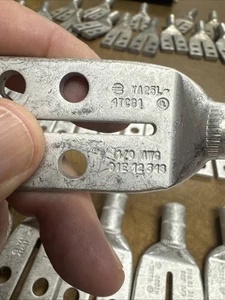 Burndy YA25L4TCG1, 4 Hole Split Lug, 1/4” Hole - Picture 1 of 2
