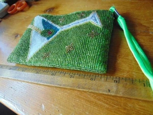 Vintage beaded zipper bag- Martini pictured - Picture 1 of 3