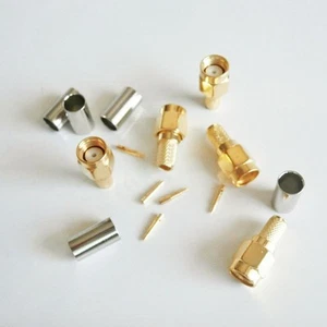 For SMA Male Connector for RG58 RG142 LMR195 RG400 Cables 10 Pack Straight RF - Zdjęcie 1 z 5