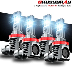 LOW + HIGH Beam For Chevy Silverado 2023 2024 2025 4x LED Headlight Bulb H9 H11 - Picture 1 of 15