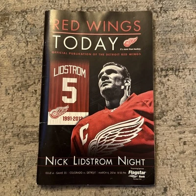 Nick Lidstrom Detroit Red Wings Jersey Retirement Program - Image 1 of 4