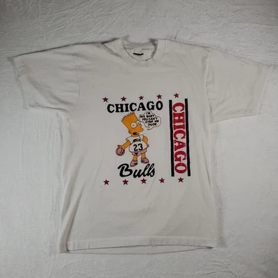 Air Bart Simpson Vintage Chicago Bulls Shirt Single Stitch Screen Stars Jordan - Image 1 of 4