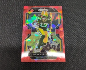 Davante Adams 2021 Prizm Football Red Cracked Ice Prizm #135 Packers - Picture 1 of 3