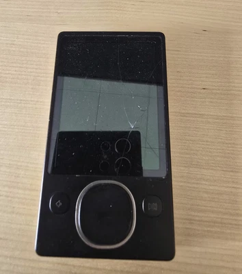 Microsoft Zune 80 GB negro - pantalla agrietada - solo para piezas Foto 1 de 4