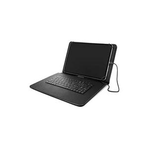 Klappetui für 10 Zoll Tablets mit USB-C AZERTY-Tastatur, Ständer – Schwarz - Bild 1 von 6