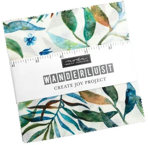 Wanderlust Moda Charm Pack 42 100% Cotton 5" Precut Fabric Squares - Picture 1 of 8