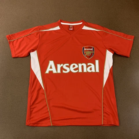 Arsenal Men's Size Small Red Football Soccer Short Sleeve Jersey Cover
