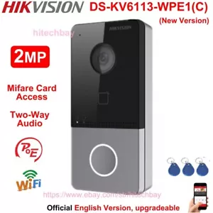 Hikvision DS-KV6113-WPE1(C) Door Station 2MP IP Video Intercom Doorbell PoE WiFi - Picture 1 of 8