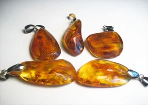 5 piezas COLGANTE ÁMBAR BÁLTICO ORIGINAL 20 gr. !!!  - Imagen 1 de 2