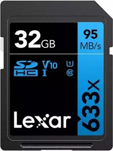 Memoria flash Lexar Professional 32 GB Class10 UHS-I 633x velocidad 95 MB/s SDHC-UK - Imagen 1 de 2