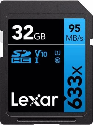 Lexar Professional 32GB Class10 UHS-I Flash Memory 633x Speed 95MB/s SDHC-UK - Image 1 of 2