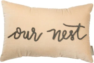 Velvet Our Nest 19" Rectangle Throw Pillow Primitives By Kathy Wedding Gift Idea - Picture 1 of 4