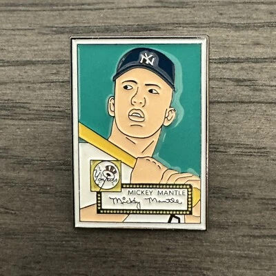 Pin de tarjeta de novato Mickey Mantle 1952 Topps New York Yankees Foto 1 de 2