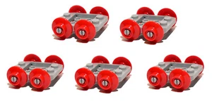 😀 LEGO 20x Small Red Train Wheels with 5x Micro Chassis Axles Wheel - Picture 1 of 4