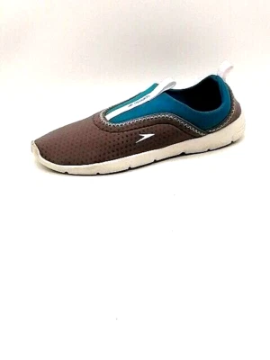 Zapato de agua Speedo para mujer gris azul sin cordones elástico punta redonda 7/8 mediano Foto 1 de 4