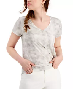 Style & Co Women's V-Neck T-Shirt (Small, Tropical Dye Bl) - Picture 1 of 3