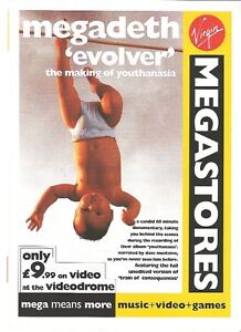 MEGADETH evolver UK magazine ADVERT / mini Poster 11x8"
