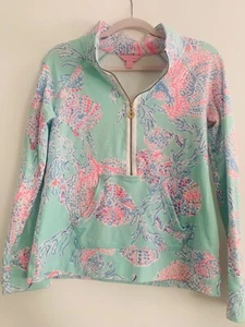 Lilly Pulitzer Skipper Popover in Minty Fresh FANSEA Corals Size Small - Bild 1 von 6