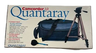 Quantaray Video Accessory Kit, Inclused Video Tripod, Gadget Bag And Lens... - Image 1 of 4
