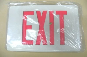 LED  Exit Light Sign - Battery Backup UL924 Fire Red Letter Double Side - Picture 1 of 4