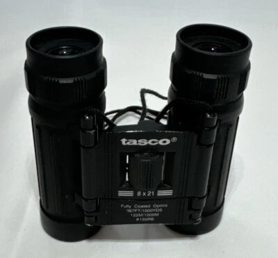 TASCO 8 X 21  #165RB COATED 367 FT / 1000 YDS COMPACT BINOCULARS - Image 1 of 4