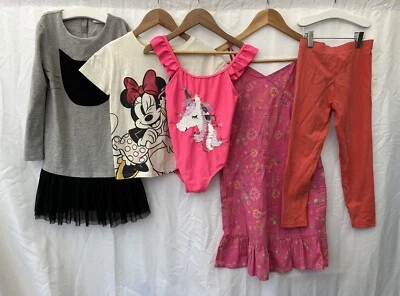 Girls Clothing Bundle Sz 7-8Y T-shirt Leggings Swimsuit Dress - Image 1 of 4
