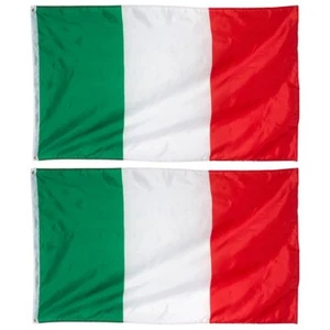 (2 Pack) 3x5 Italy Italian Flag 3'x5' House Banner grommets polyester 100D - Picture 1 of 2