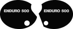 Enduro 500 Side Cover Decal Set For Yamaha XT500 2H0-21786-10 Black Silver 5-063 - Foto 1 di 1