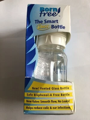 Born Free New The Smart Glass Bottle Vented 9oz 0+ Months NIB Reduces Colic - Image 1 of 4