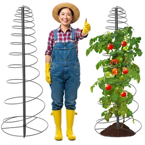 Garden Plant Trellis 45" H Climbing Vine Tomato Cage Cucumber supporting Outdoor - Picture 1 of 10