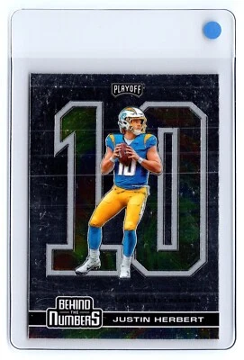 2020 Playoff Behind The Numbers RC #BTN-26 Justin Herbert Los Angeles Chargers - Image 1 of 2