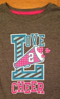 NUEVO CON ETIQUETAS Camiseta Danskin Now DRIMORE Gris LOVE 2 CHEER Manga Larga Niñas XS 4/5 4 5 Foto 1 de 2
