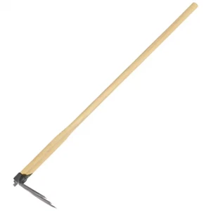 47 In. 3-Tooth Carbon Steel Hoe with Wood Handle - Picture 1 of 12