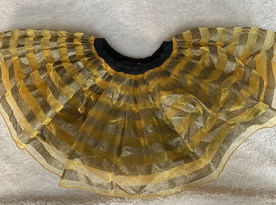 Gymboree Abejorro Tutú Brillante Falda Disfraz 3 4 Halloween Vestir Foto 1 de 4