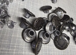 Jeansknöpfe 17mm aus rostfreiem Messing 5 Stück mit Aluminium Nieten Hochwertig - Bild 1 von 3
