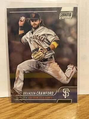 2022 Topps Stadium Club Chrome Brandon Crawford   102 San Francisco Giants - Image 1 of 2