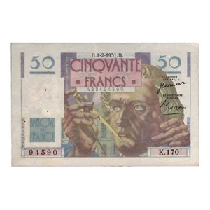 France - billet 50 francs Le Verrier - 1951 - 01/02/1951 - SUP -Fayette F.20.17 - Picture 1 of 2